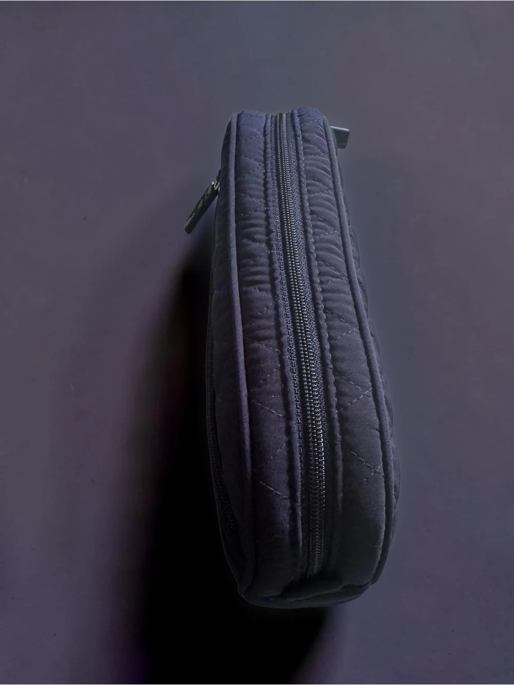 Vera Bradley navy blue quilted travel case NWOT